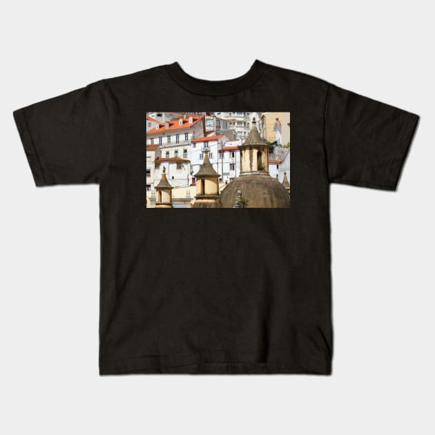 Jardim da Magna, old town, Coimbra, Portugal, city, domes, garden, park Kids T-Shirt by Kruegerfoto